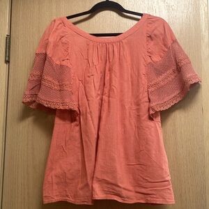 Old Navy Flutter Sleeve Lace Top